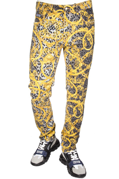 VERSACE JEANS COUTURE Allover Baroque Print Jeans