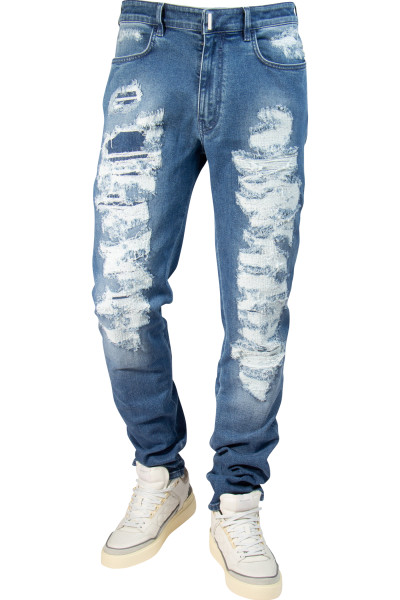 GIVENCHY Rip & Repair Cotton Stretch Jeans