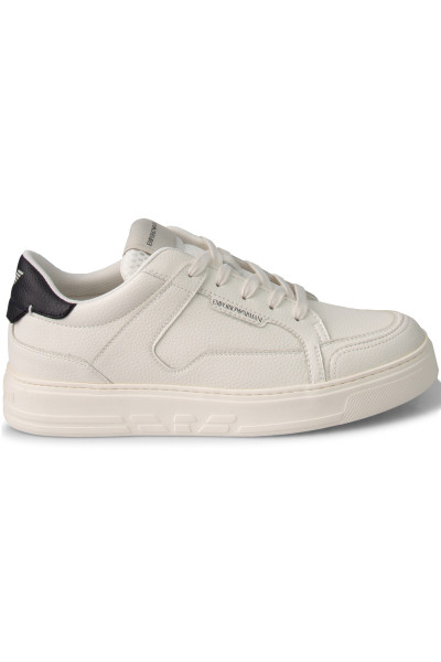 EMPORIO ARMANI Hammered-Leather Sneakers