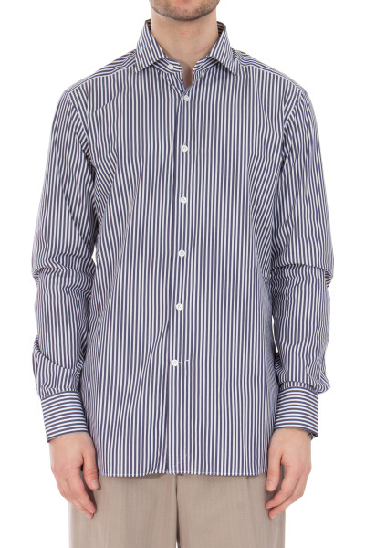 ZEGNA Striped Centoventimila-Cotton Shirt