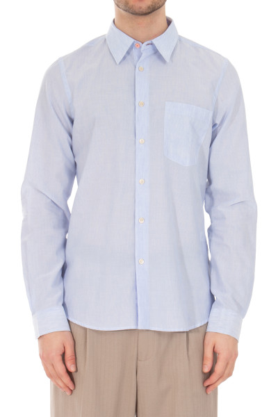 PAUL SMITH Striped Cotton-Linen Blend Shirt