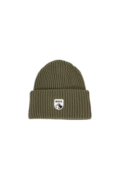 BOSS Ribbed Recycled Fabric Beanie Lorso