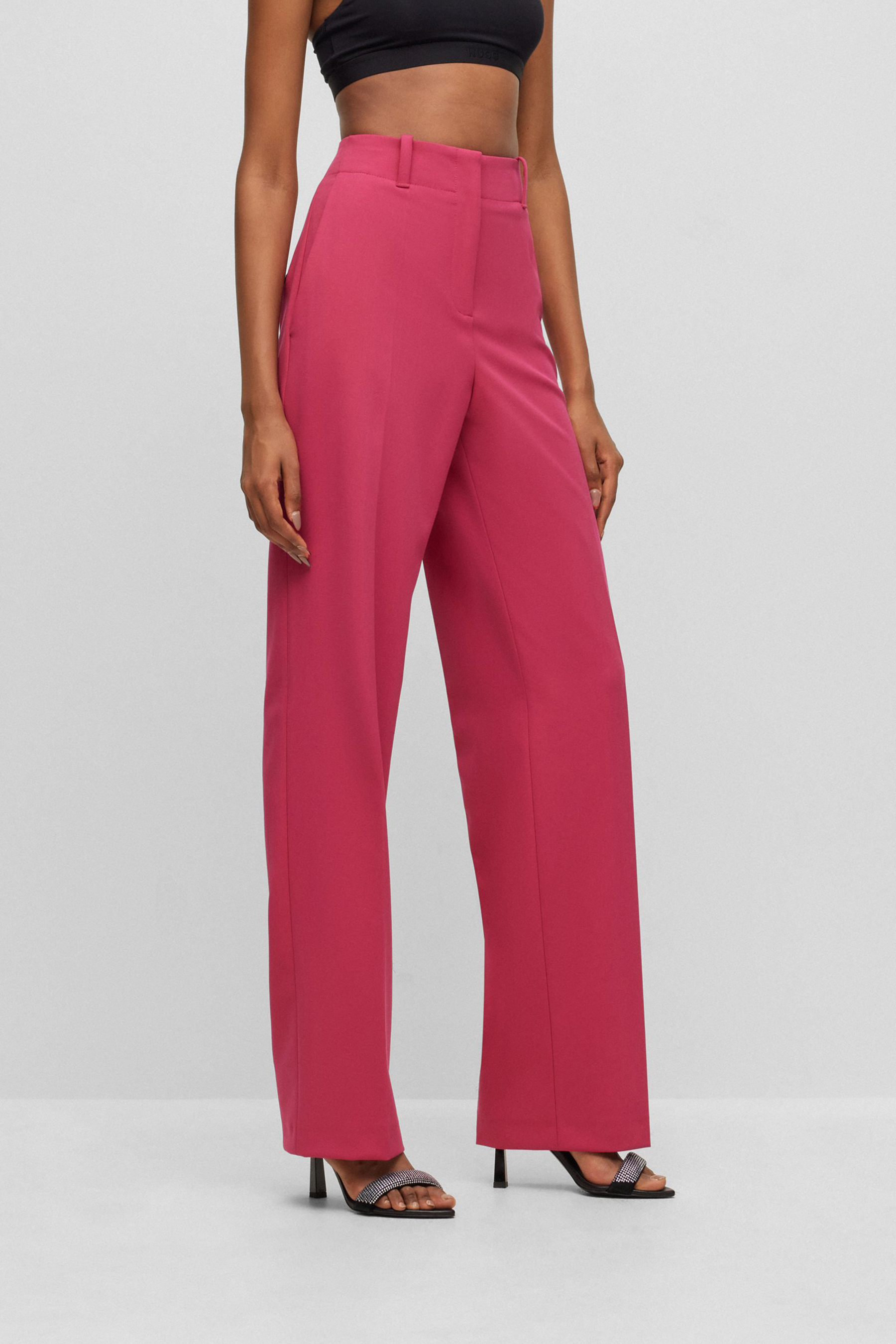 Relaxed Stretch Fabric Pants Hulana