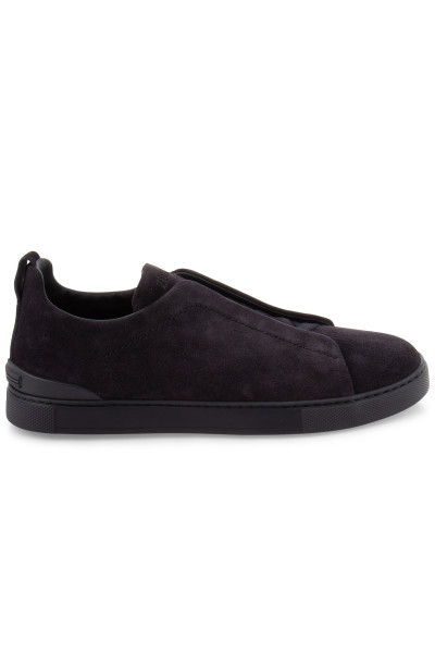 ZEGNA Suede Sneakers Triple Stitch