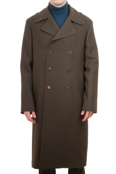 PAUL SMITH Wool-Hopsack Double Breasted Overcoat