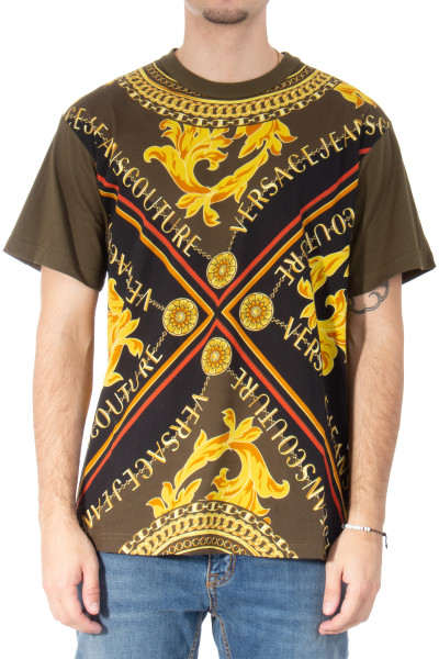 VERSACE JEANS COUTURE Printed Cotton Jersey T-Shirt