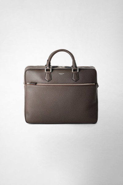 SERAPIAN Large Cashmere Leather Briefcase