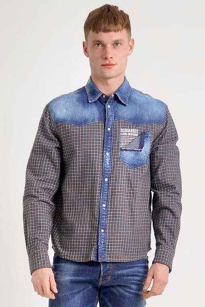 DSQUARED2 Street Mixed Flannel Shirt
