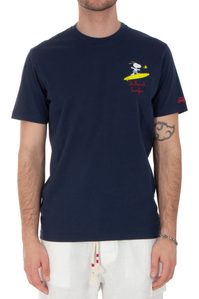 MC 2 SAINT BARTH Snoopy Surfer Organic Cotton T-Shirt