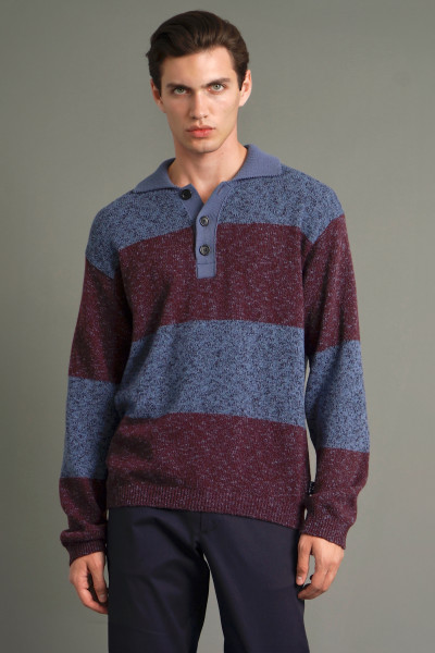 PAUL SMITH Cotton & Wool Blend Knit Polo