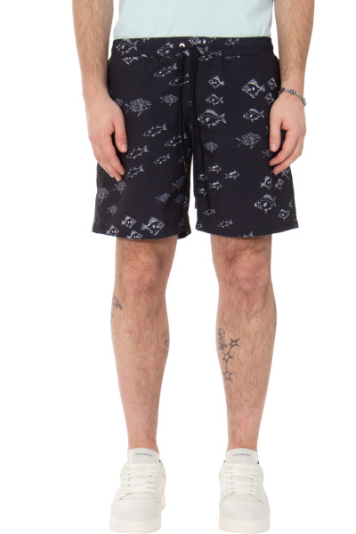 BRIONI Printed Recycled Fabric Board Shorts