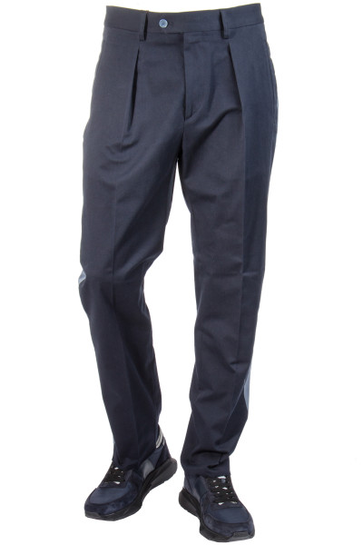 ETRO Cotton-Stretch Pants with Contrast Stripe
