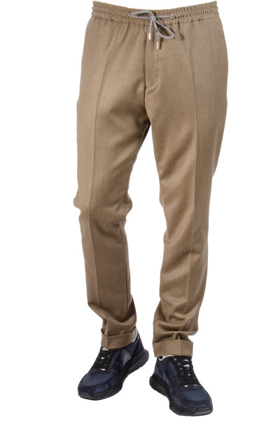 PAUL SMITH Wool Cashmere Blend Drawcord Pants