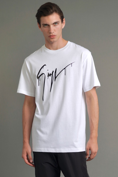 GIUSEPPE ZANOTTI Sprayed Signature Print T-Shirt
