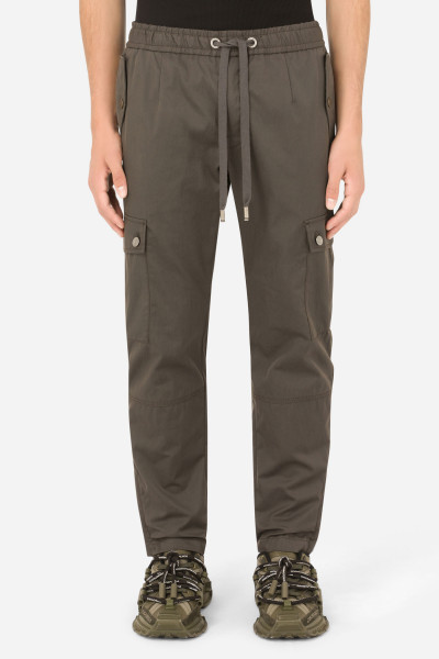 DOLCE & GABBANA Cotton Jogging Pants With Camouflage Bands