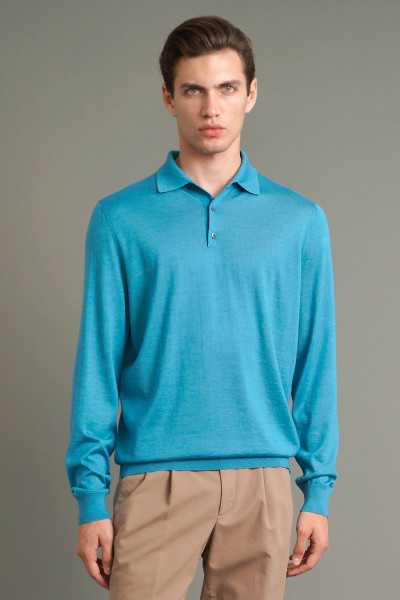 COLOMBO Kid Cashmere Silk Knit Polo