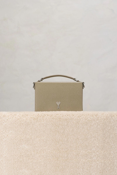 AMI PARIS Small Leather Lunch Box Shoulder Bag