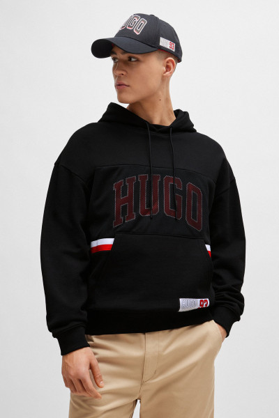 HUGO Relaxed Fit Cotton Terry Hoodie Danody