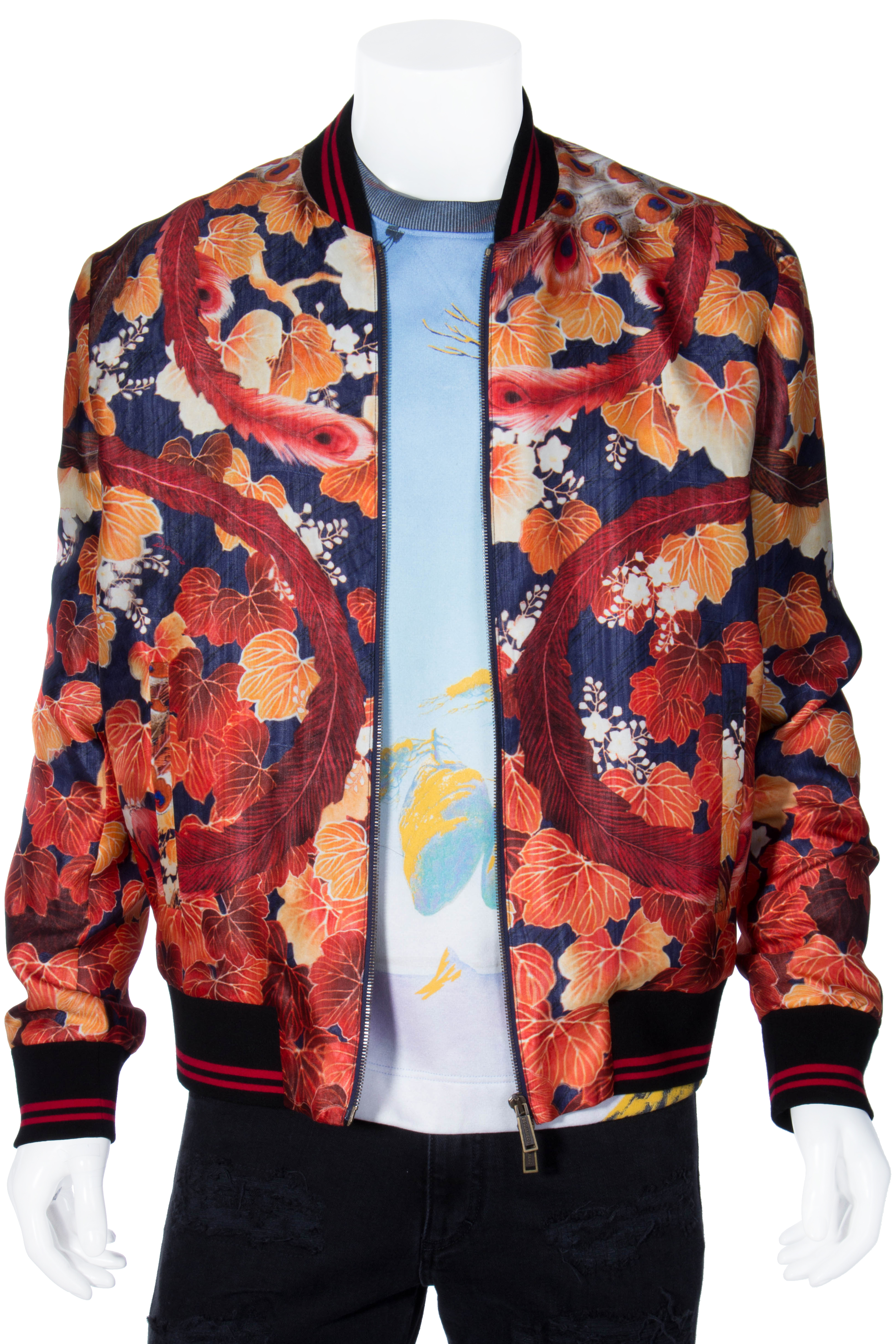 dsquared2 flower bomber jacket