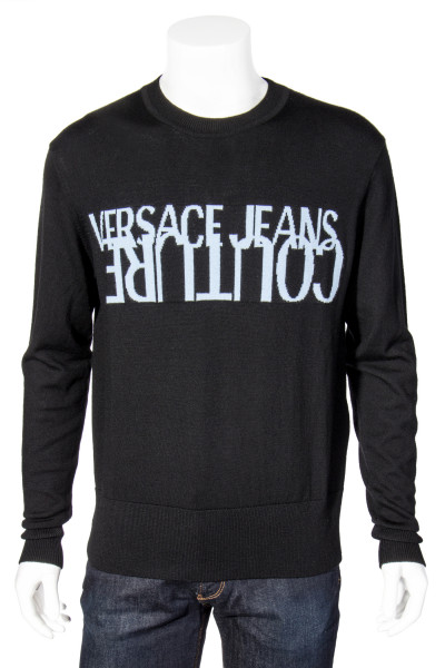 VERSACE JEANS COUTURE Logo Jacquard Knit Sweater