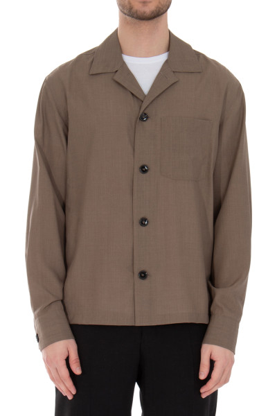BRIONI Wool-Silk Blend Overshirt