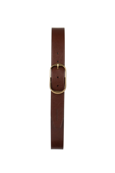 DSQUARED2 Vintage Buckle Leather Belt