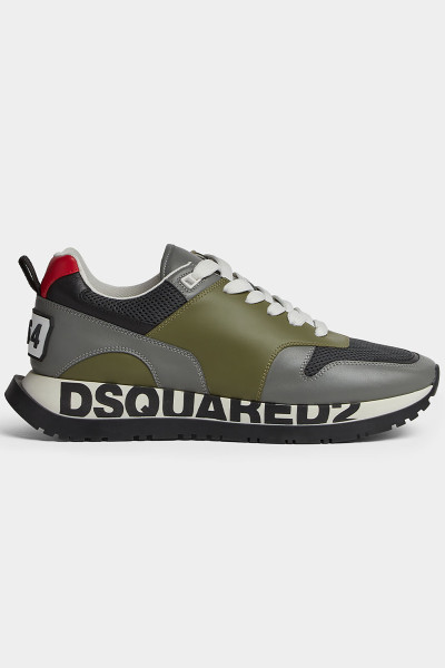 DSQUARED2 Low Leather Mesh Running Sneakers
